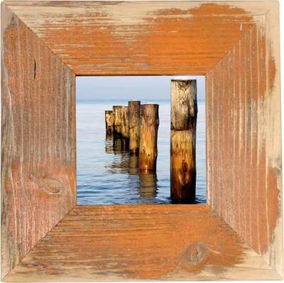 Immagine prodotto di Mein Landhaus cornice portafoto 30x40 cm arancione in legno vecchio riciclato fatta a mano