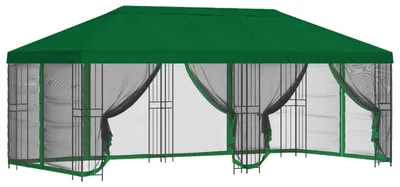 Immagine prodotto di Gazebo con pareti laterali 6 x 3 m Verde Poliestere e Acciaio