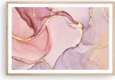 Produktbild von Gerahmtes Poster - Rahmen in heller Eiche - Abstraktion Marmor Rosa - 91,5x61 cm - Wand Bild - Wanddeko - Wandbilder - Kunstposter - Wandposter - Bilderrahmen - Bilder - Kunstdruck - P2NAA91x61-4528