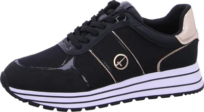 Produktbild von Tamaris Damen Sneaker Schnürer mit modischer Plateau Sohle 1-23727-42, Größe:40 EU, Farbe:Schwarz