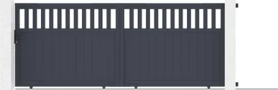 Produktbild von Schiebetor aus aluminium 4m SANTIS H.160cm grau