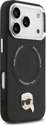 Immagine prodotto di Custodia KARL LAGERFELD per IPHONE 17 Pro Max compatibile con MagSafe KLHMP17XPSMLRKLK (PU Karl Pin) nero