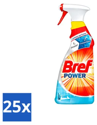 Produktbild von 25 x Bref Power Badreiniger - Anti-Kalk & Schmutz - 750 ml - Vorteilspackung - 25 Stücke