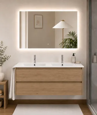 ORIGEN BATH IBIZA Badmöbel mit Doppelwaschbecken 120x45 cm, Estepa
