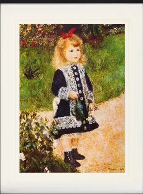 Produktbild von Pierre Auguste Renoir Zarámovaný obraz s elegantním paspartou | obrázky na zeď | v rámu - Dívka s konví, 1876 (80 x 60 cm)