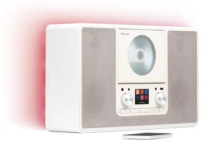 Produktbild von Auna Radio, DAB Radio mit CD Player zur Wandmontage, DAB Plus Radio mit Bluetooth, DAB/DAB+/FM Radio, Küchenradio mit TFT Display, MP3, Streaming, Digitalradio Klein, Radio mit Wecker & Fernbedienung