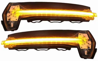 Imagen del producto de Espejos retrovisores LEDriving de alta luminosidad y diseño dinámico, compatibles con Audi A3 S3 8V y RS3 8VA, color blanco.