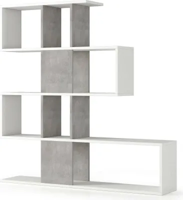 Produktbild von Dmoraregal Weiß 145x29x145 cm 4 Regalböden, Bibliothek