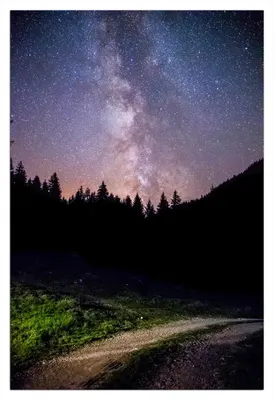 Produktbild von Wallario Poster - Pfad zur Milchstraße, Kunstdruck Größe: 61 x 91,50 cm