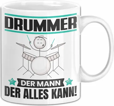 Produktbild von Drummer Tasse Geschenk für Drummer Der Mann Der Alles Kann Geschenkidee zum Geburtstag (Weiß)