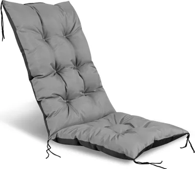 Zdjęcie produktu dla Poduszka ogrodowa 50x50x80 cm na krzesło wodoodporna szara