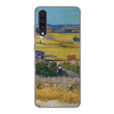 Produktbild von MuchoWow® Handyhülle Schutzhülle Hülle für Samsung Galaxy A30s Die Ernte - Vincent van Gogh Silikon Softcase Handy Hülle - Karteninhaber