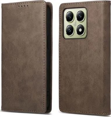 Produktbild von Mobigear Wallet  Xiaomi 14T Hülle Klapphülle Geldbörse - Braun