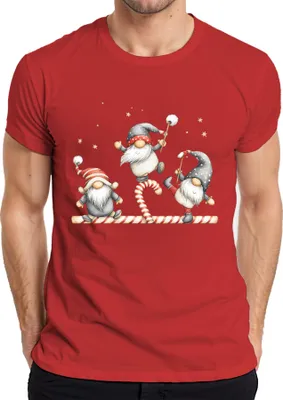 Produktbild von Weihnachtswichtel Zuckerstange süß lustig Geschenk Weihnachten Herren T-Shirt, Rot, 3XL