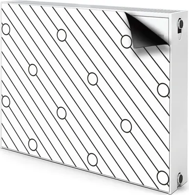 Produktbild von Magnet Heizkörperverkleidung Heizkörper-Abdeckung Heizung Heizkörper 90x60 cm  - Muster, in, Streifen