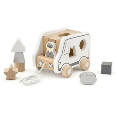 Obrázok produktu pre Viga Drevený ťahač a puzzle - Nákladné auto