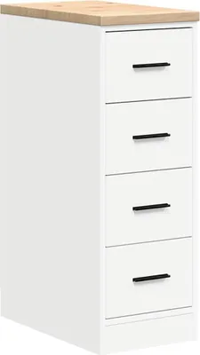 Immagine prodotto di vidaXL Armadio per garage bianco 30x51x85 cm in legno di pino massiccio