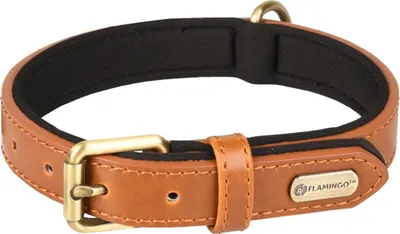 Produktbild von Flamingo Halsband Lyabo cognac, Verstellmöglichkeit: 43-53 cm
