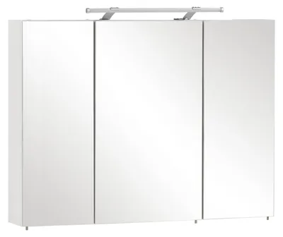 Image de Armoire de toilette avec éclairage Möbelpartner Dorina 100 x 16 x 75 cm blanc