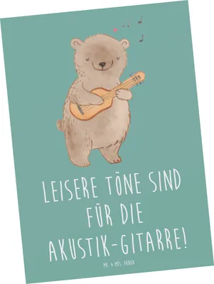 Produktbild von Mr. & Mrs. Panda Postkarte Akustik-Gitarre Magie - Meeresbrise - Geschenk, Postkarten, Lernen, Ansichtskarten, elektrische Gitarre, Grußkarte, Musiker, Ton, bildkarte