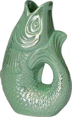 Produktbild von Gift Company Vase Monsieur Carafon S, Dekovase in Fisch-Form, Steingut, Rainbow Mint, 25.2 cm, 1087403092