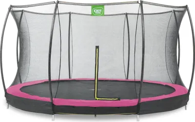 Obrázek produktu pro EXIT Silueta podlahová trampolína ø366cm s bezpečnostní sítí - růžová