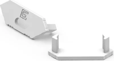 Produktbild von Endkappe für Aluminiumprofile - Weiß