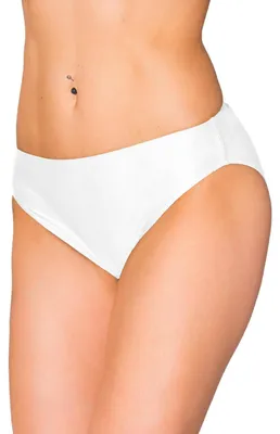 Produktbild von Aquarti Damen Bikini Hose mit mittelhohem Bund, Farbe: Weiß, Größe: 40