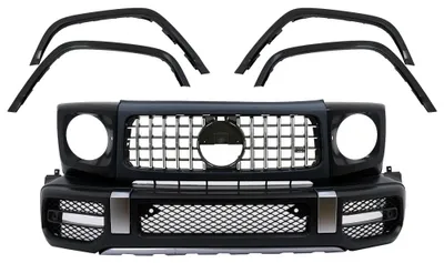 Produktbild von Stoßstangen für Mercedes G-Klasse W463 MOPF 18+ G63 Look Kühlergrill Radkästen.