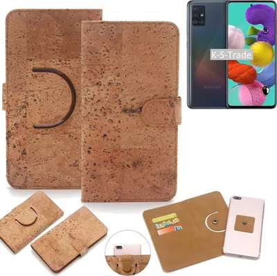 Produktbild von K-S-Trade Handy Hülle Schutz Hülle kompatibel mit Samsung Galaxy A51 Handyhülle Schutzhülle Korkhülle Kork-Hülle 1x