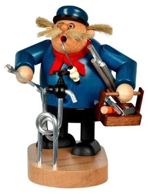 Produktbild von Räuchermännchen Klempner - 19 cm