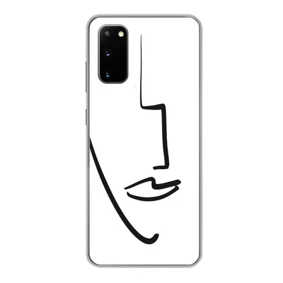 Produktbild von MuchoWow® Handyhülle Schutzhülle Hülle für Samsung Galaxy S20 Gesicht - Frau - Minimalismus Silikon Softcase Handy Hülle - Bild
