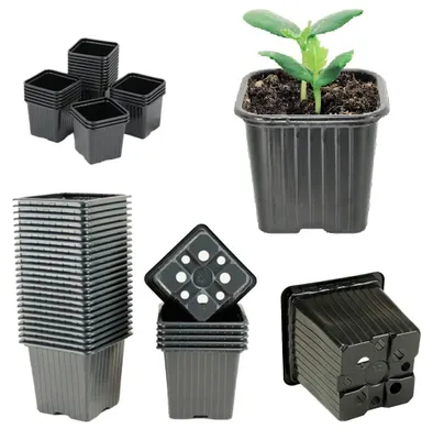 Produktbild von Anzuchttöpfe Pflanztopf - 7 x 7 cm - 24 Stück - Kunststoff, wiederverwendbar