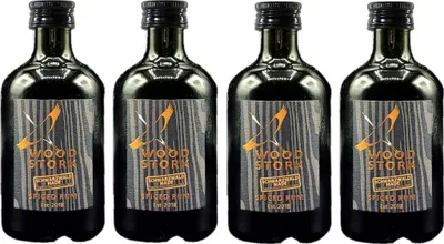 Produktbild von Wood Stork 4er Set Spiced Rum 4x 0,1L (40% Vol) Schwarzwald Rum Miniatur - [Enthält Sulfite]