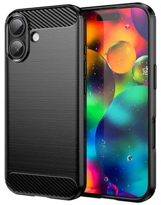Obrázok produktu pre Techsuit - Carbon Silicone kryt pre iPhone 17 - čierny