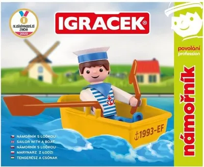 Obrázek produktu pro Igráček Námořník - figurka s lodičkou