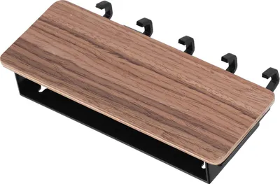 Image de Porte-clés mural Bambou moderne antidérapant pour la maison, le bureau et le salonMarron