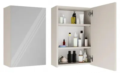 Obrázok produktu pre Szafka Łazienkowa Wisząca z Lustrem POLA Kaszmir 40x60 cm