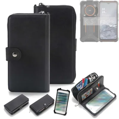 Produktbild von K-S-Trade 2in1 Handyhülle Schutzhülle kompatibel mit AGM Glory SE  & Portemonnee Cover Handy Hülle Case Etui Geldbörse Wallet Bookstyle Hülle