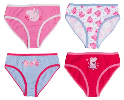Immagine prodotto di Pantaloni in cotone Peppa Pig per bambine - Confezione da 4 slip intimo per bambini Multicolore Multicolore 110/116