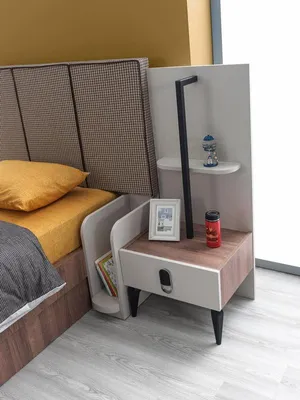 Obrázok produktu pre Elegantná hnedá drevená knižnica v modernom minimalistickom štýle