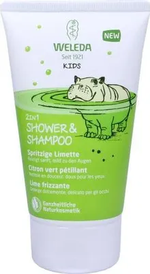 Obrázok produktu pre Weleda Kids 2v1, Jemn ampon a Sprchov Gl pre Deti s Prrodnou Limetkou - 150 ml. inn istenie v jednom produkte.