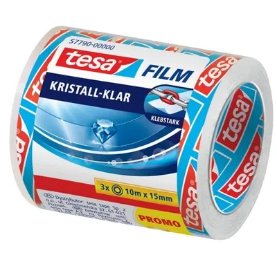 Zdjęcie produktu dla Tesa, Taśma przezroczysta 15mm x 10m, 3 sztuki (PRODUKT Z NIEMIEC)