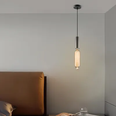 Produktbild von Home Sweet Home Hängeleuchte schwarz Saga Tube - G125 - dimmbar E27 amber
