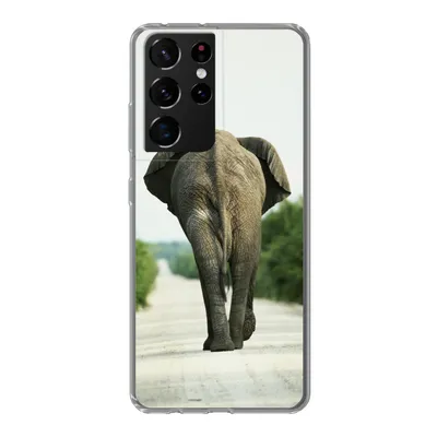 Produktbild von MuchoWow® Handyhülle Schutzhülle Hülle für Samsung Galaxy S21 Ultra Elefant - Kröte - Tiere - Natur Silikon Softcase Handy Hülle - Mobiltelefon