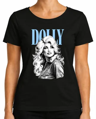 Produktbild von Dolly Parton Country Musik Legende Vintage Retro Fan Sängerin 70er Damen T-Shirt, Schwarz, L