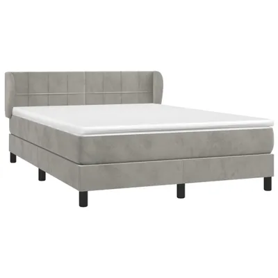 Obrázok produktu pre vidaXL Boxspring posteľ s matracom Svetlo sivá 140x190 cm Velvet
