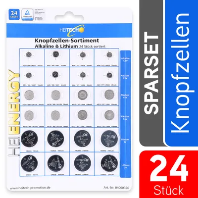 Image de Assortiment de piles bouton "Alcaline & Lithium