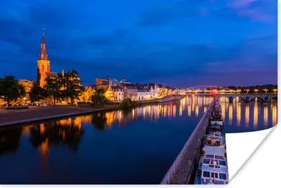 Produktbild von MuchoWow® Poster Licht - Nacht - Maastricht 180x120 cm - Fotoplakat