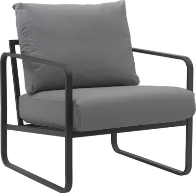 Produktbild von CLP Lounger Manea mit Metallgestell grau Kunstleder